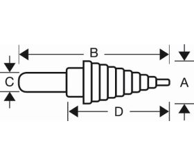 Brocas escalonadas para láminas de metal de 4-12 mm | 228-SD